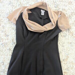 Cache Women’s Sleeveless Dress – Size 4 – Black & Tan
